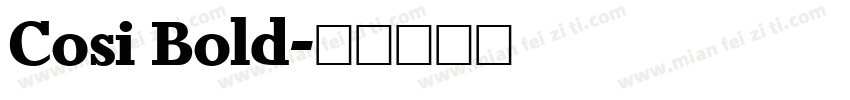 Cosi Bold字体转换